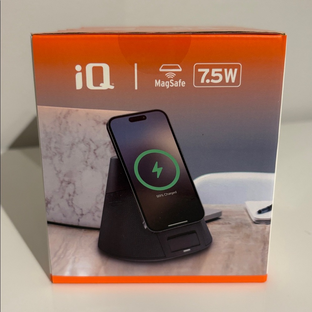 BNIB iQ Wave Bluetooth V5.1 Home Speaker with MagSafe + Qi Wireless Charging - Picture 4 of 6